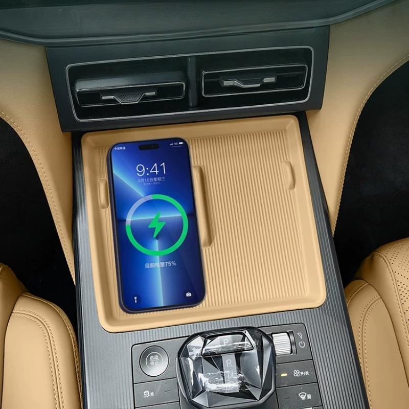 For BYD Song L DM-i Silicone Protective Pad Anti-Slip Central Control Wireless Charging Cover Mat Car Charged Interior Upgraded
