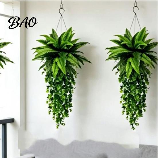 Outdoor Artificial Flowers Fake Hanging Plants, UV Resistant Vines, Ivy Lifelike Silk Flower Decor Faux Indoor Bedroom Living Room Boho Wall