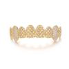 Fashion Full CZ Stone Rhinestone Braces Zircon Teeth Cap Brace For Women Men Top Bottom Dental Grills Personalized Body Jewelry