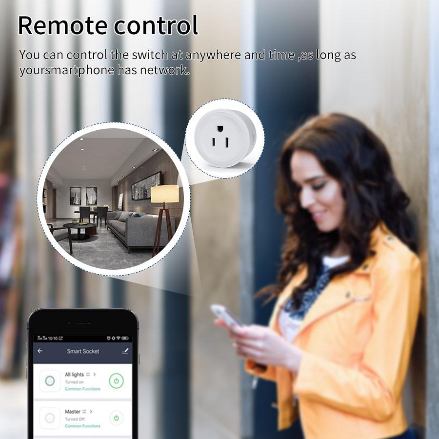Умная розетка WiFi 10A, вилка США Cozylife 100-240 В, приложение, дистанционное управление, голосовое управление, таймер, работает с Alexa, Google Assistant