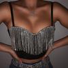 Tassel Rhinestone Chain Strapless Suspender Women's Nightclub Sexy Versatile Top