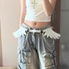 Punk Angel Wings Waist Belt Adjustable Hip Chain Women's Waist Chains  for Party Costume