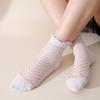 Women's Spring and Summer Thin Style Breathable Leaf Pattern Glass Stockings