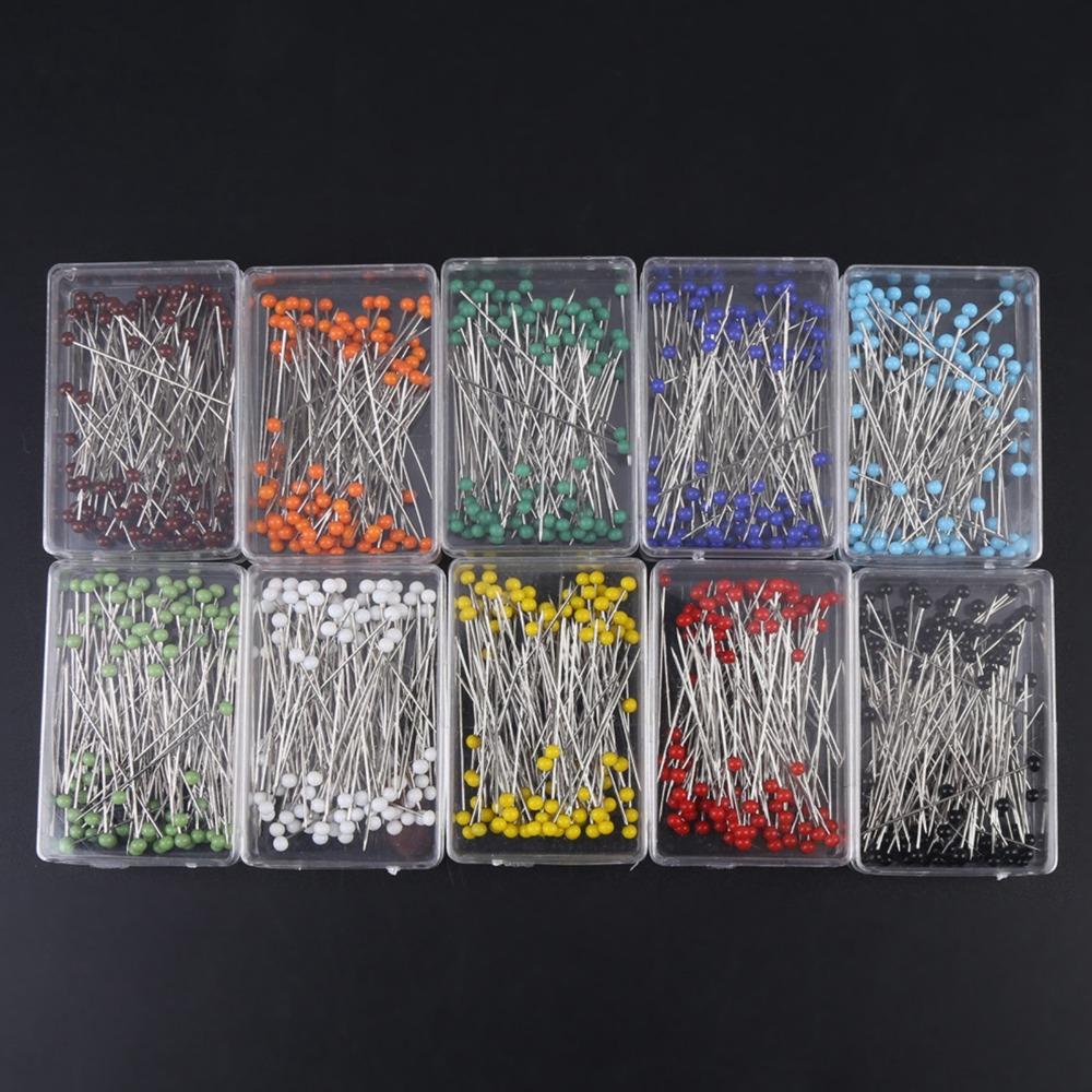 1000pcs 1.45 Inch Sewing Pins Multicolor Dressmaking Pins Quilting Pins Wedding Flower