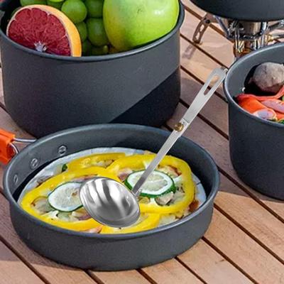 Складная ложка для супа Кухонная утварь для смешивания и сервировки Инструмент для обеда на открытом воздухе Столовая посуда Складная