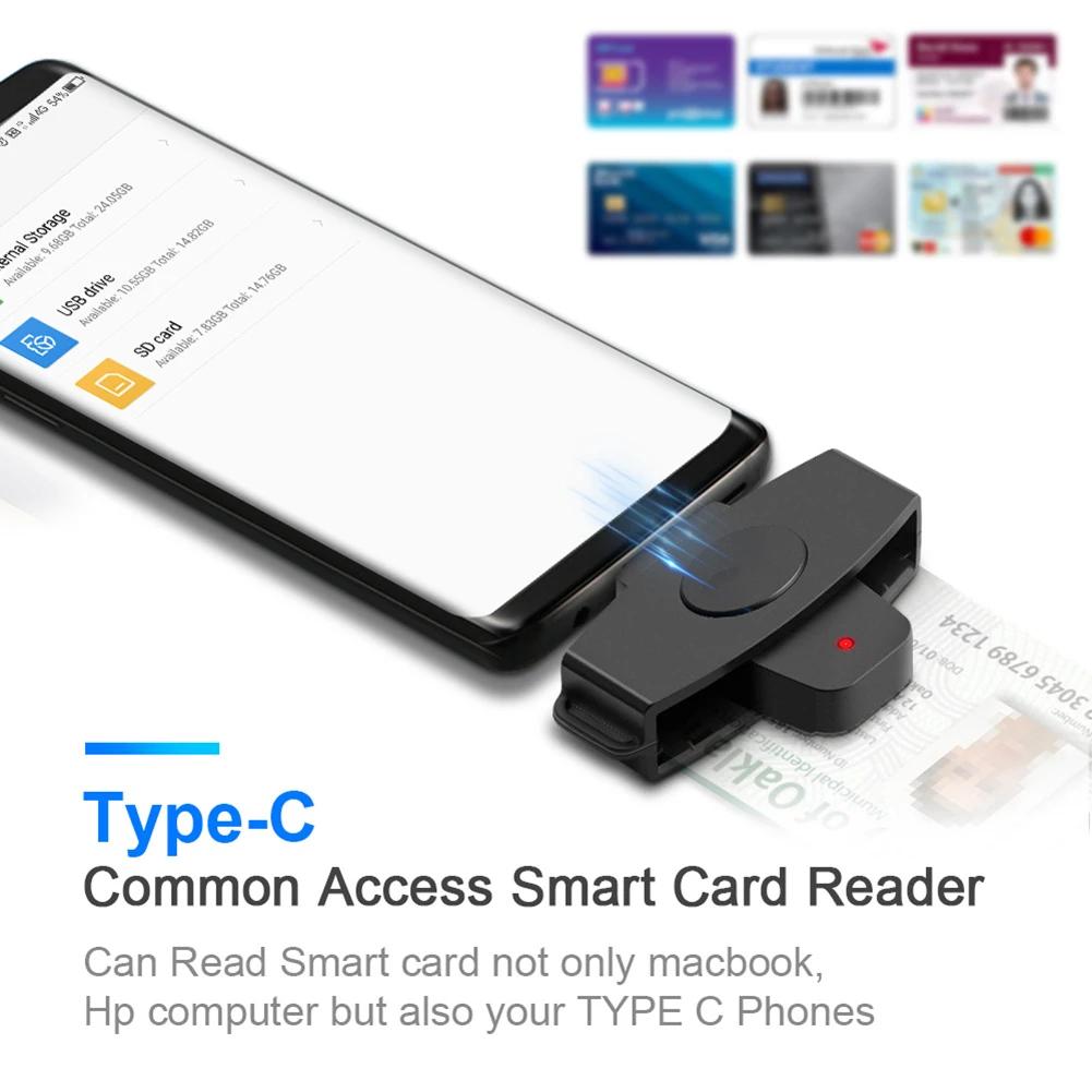 Card Reader Adapter Portable EMV Card External Reader Bank Tax Declaration Accessories Support for Windows for Mac/Android OS
