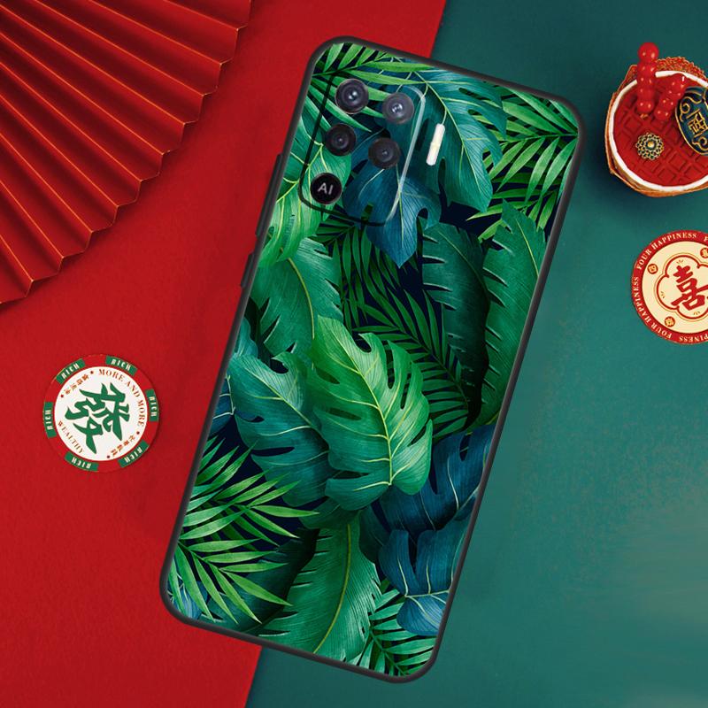 Чехол с тропическим узором для Oppo A78 A98 A58 A38 A18 A54 A74 A94 A80 A60 A40 A96 A76 A16 A15 A17 A57 A5 A6 Pro