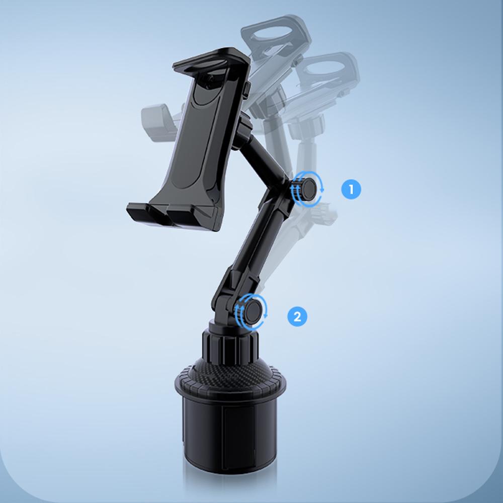 Support de tablette de voiture, fente de tasse, support de Smartphone réglable à 360 degrés, barre inclinable 270, Base triangulaire, support Ram,