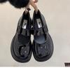 Маленькие кожаные туфли для женщин French Sweet Cool Girl Толстые каблуки Толстые подошвы Jk Shoes Туфли Мэри Джейн Shine Loafers