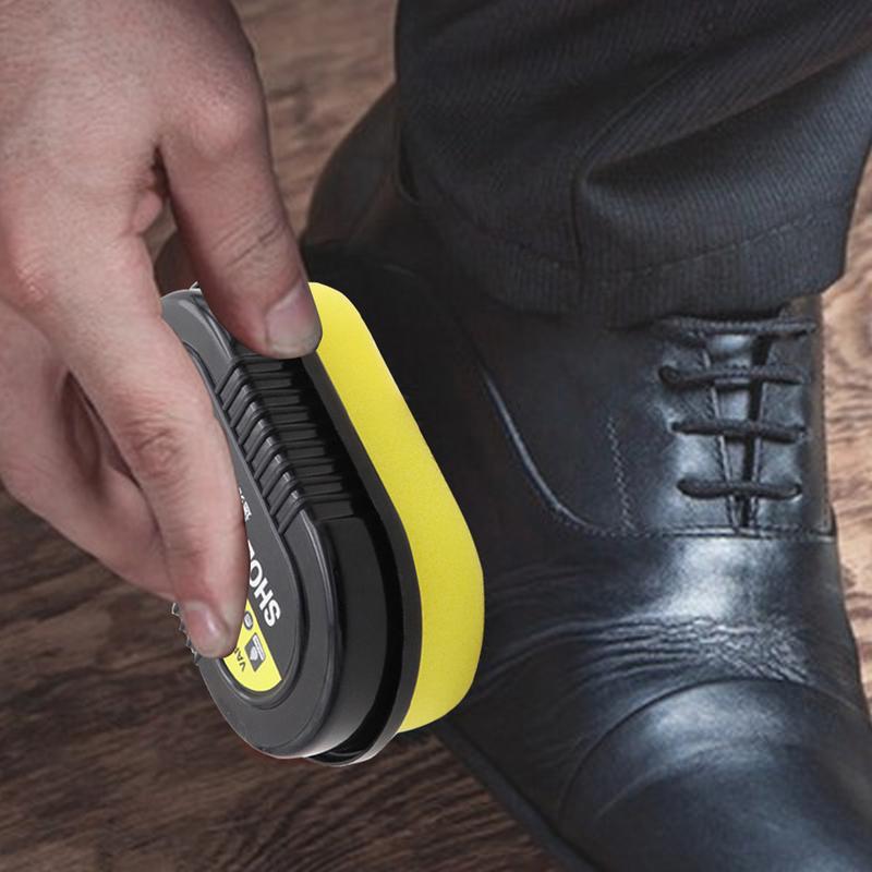 3pcs Multifunctional Double-Faced Shoe Polish Colorless Light Shoes Rub Leather Care Oil Sponge Shoe Wax Shoes Brush