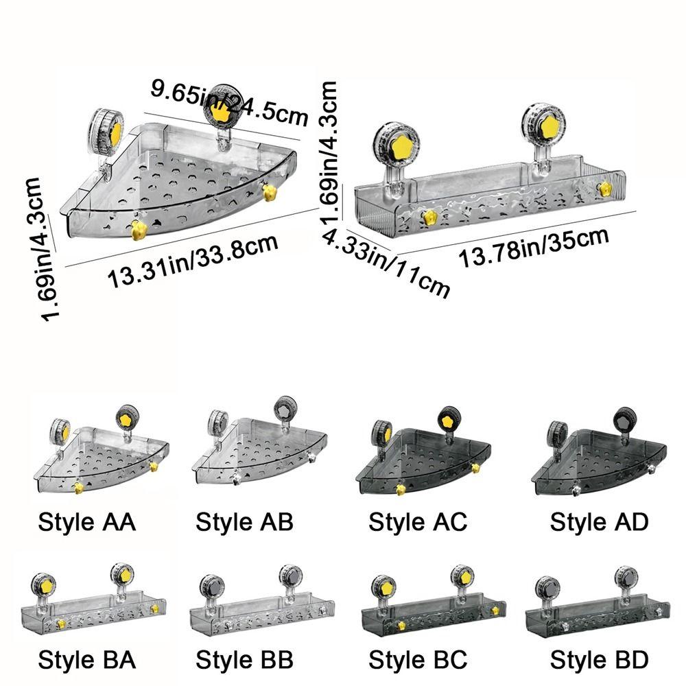 Полки для душа на присосках без сверления Прямоугольная/Треугольная стойка для хранения косметики для дома