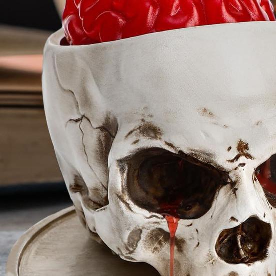 Подсвечник в виде плачущего черепа на Хэллоуин, готическая фигурка из смолы в виде плачущего черепа, подставка для свечей