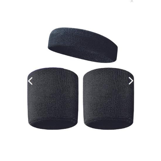 Towel Sweat Head Sportsman Hair Band and 2 Towel Wristbands Fitness Football Yoga Hair Band and Wristband