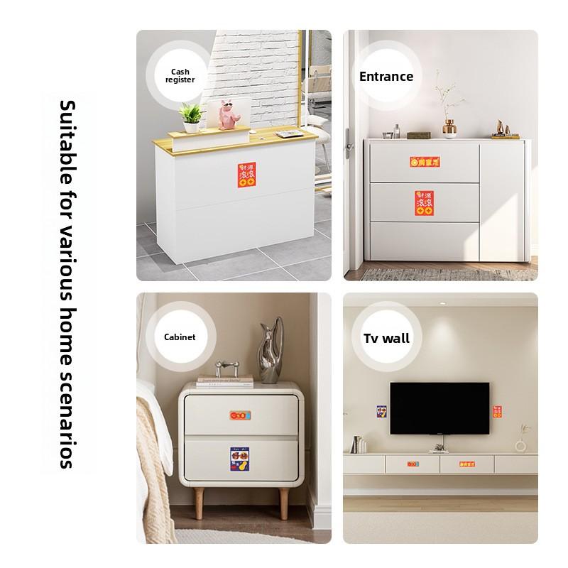 Новый тип магнита на холодильник украшен милыми, мирными и радостными новогодними магнитными наклейками.. Вы можете наклеить их свободно