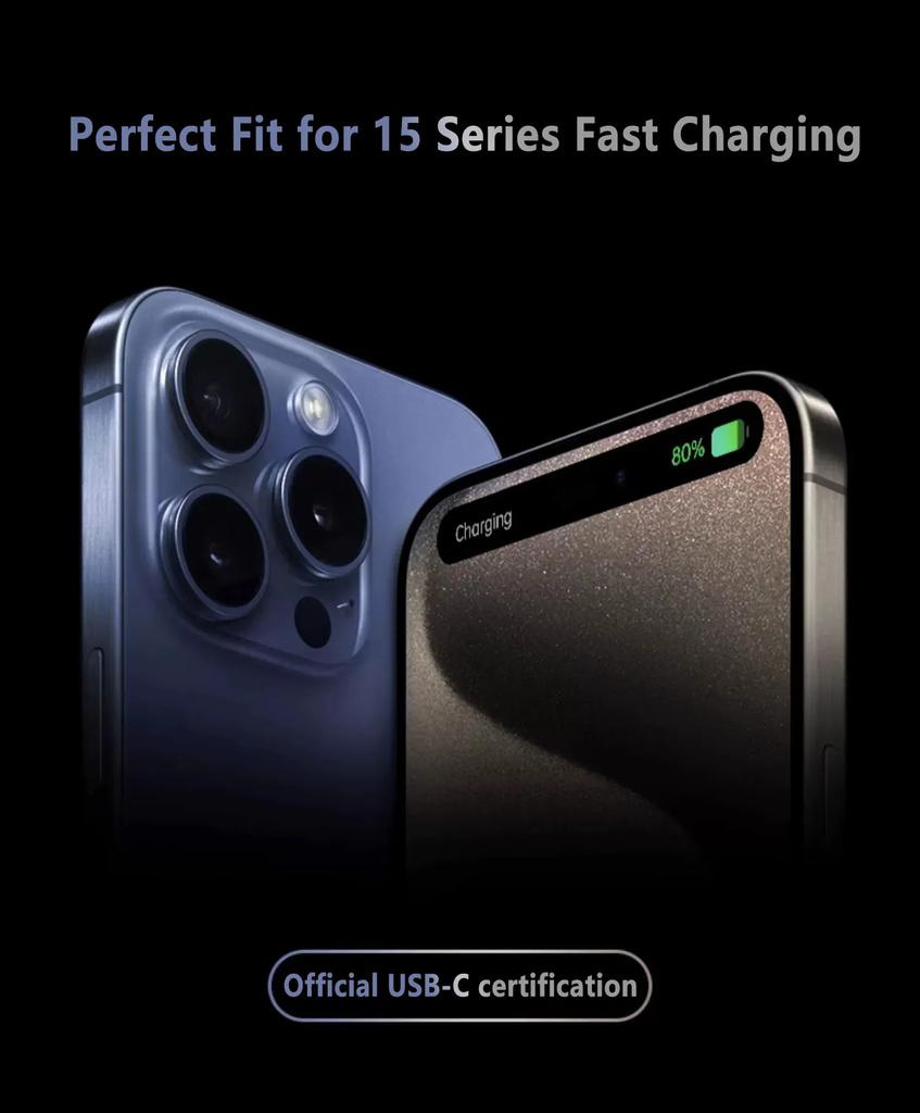 Original USB-C Cable For iPhone 16 15 Pro Max PD 60W Fast Charging For Huawei Xiaomi Samsung Type C Weaving Cable Accessories