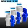 1Pc ID 20/25/32/40mm Ball Valve Grey PVC Material Garden Water Pipe Fittings Valve Switch Connection Adapter