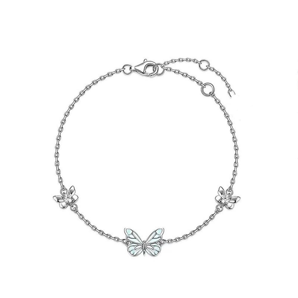 Sweet Butterfly Necklace Luminous Women Jewelry Cute Butterfly Bracelet Collar Chain
