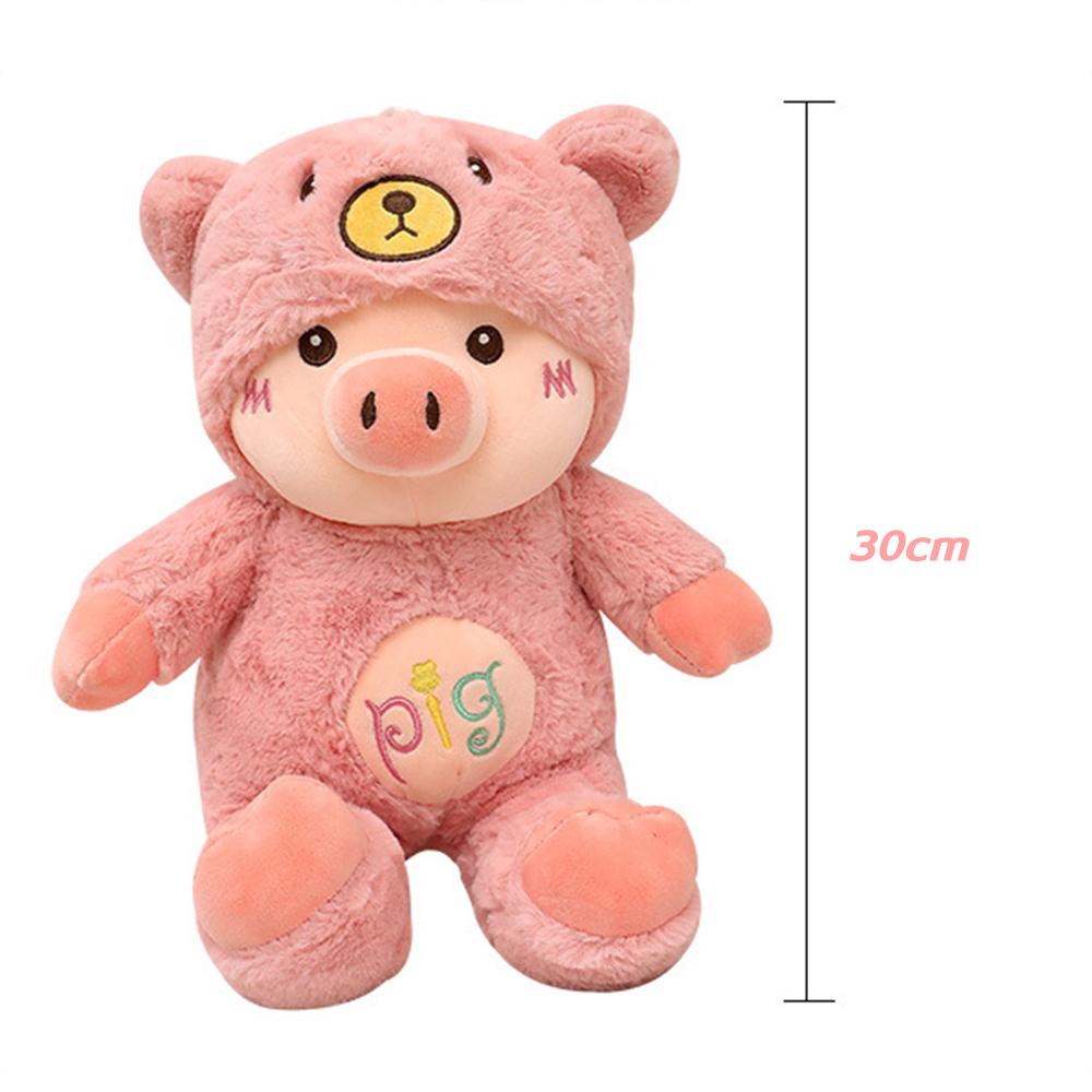 Plush Stuffed Toys Cartoon Pig Doll Early Educational Development Toy