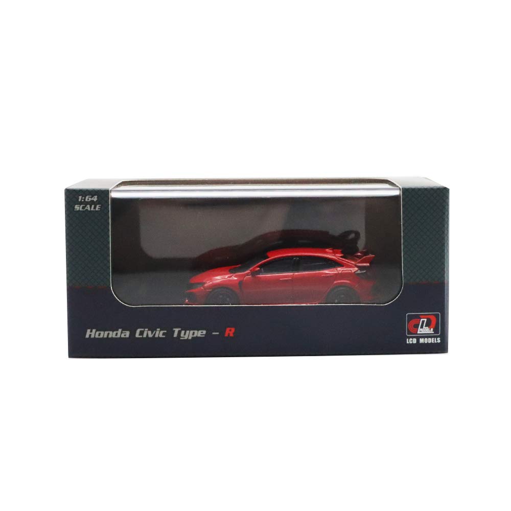 LCD Honda Civic Type R FK8 Diecast Model Car Drive 1/64 Left-Hand (Red)