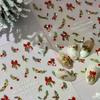 Рождественские наклейки для ногтей лазерные снежинки рельефные 3D елка листья мультяшные ношение накладки для ногтей маникюр украшение шарм
