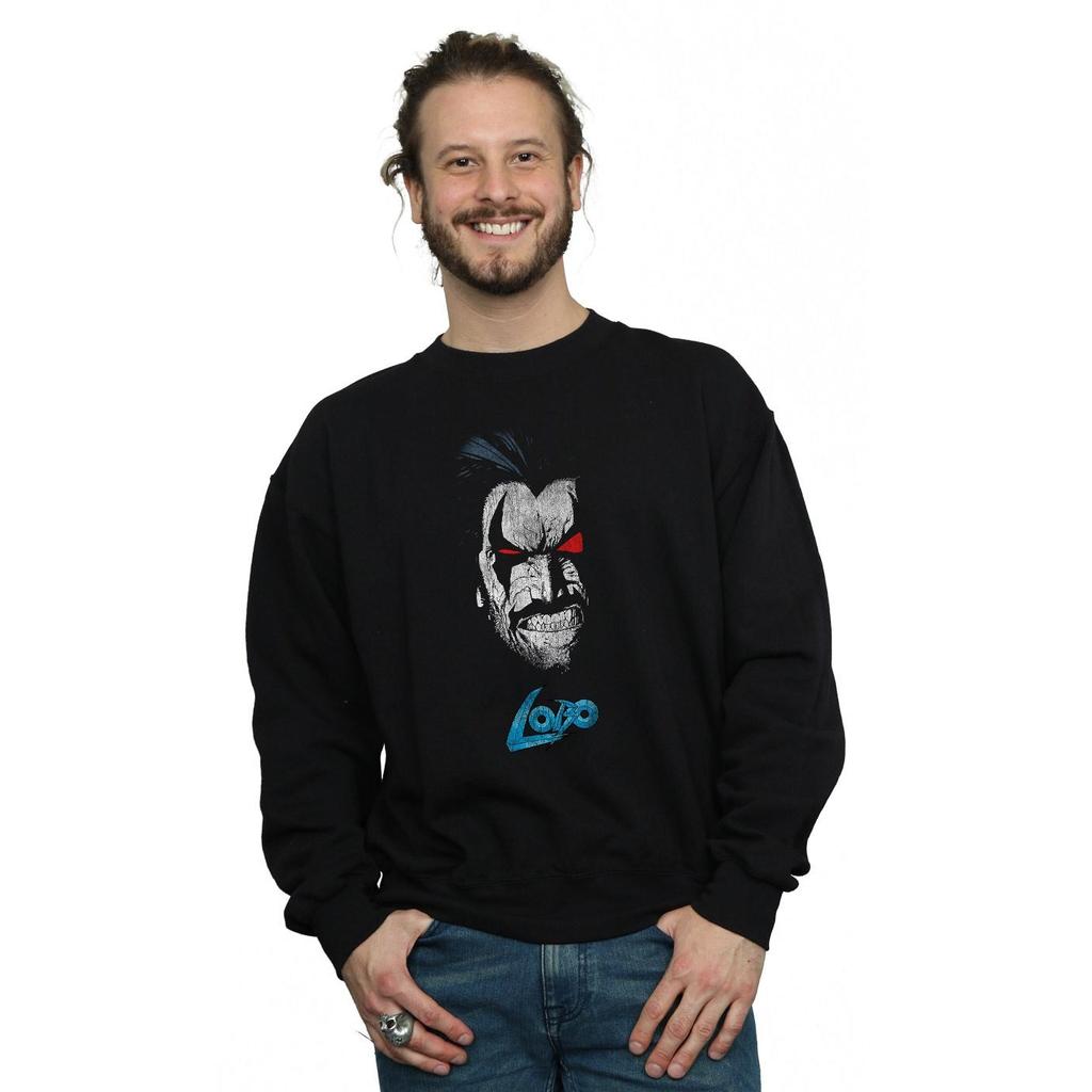 DC Comics Mens Lobo Face Sweatshirt