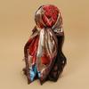 Satin Square Scarf Women Muslim Hijab Elegant  Print Silk Neckerchief Shawl Wraps Headband Handle Hair Accessories Bandana