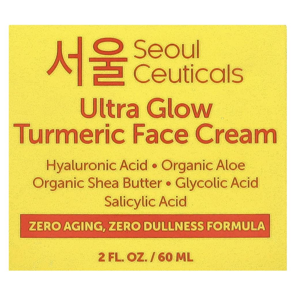 SeoulCeuticals Крем для лица Ultra Glow с куркумой, 2 жидких унции (60 мл)