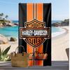 Harley-Davidson Custom Beach Towel, Print Your Name Text Lightweight Absorbent Towel for Swimming Travel