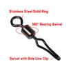 Steel Fast Lock Swivels With Side Line Clip Fishing Hanging Snap Fishhooks And Crap Connector