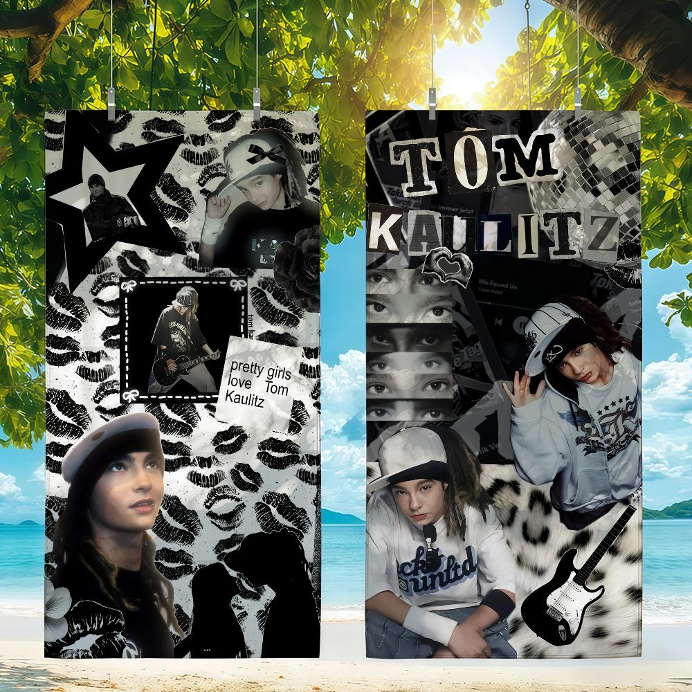 Полотенце Singer Cool T-Tom Kaulitz для плавания, йоги, спортзала, быстросохнущее, мягкое и приятное для кожи, пляжные полотенца, всесезонное