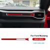 Real Soft Carbon Fiber Sticker For Ford Mustang GT Dark Horse EcoBoost 2024 2025 2026 LHD RHD Car Center Console AC Outlet Trim