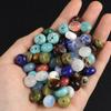 20Pcs/Pack Natural Stone Beads Multiple Styles Colours Small Hole Loose Beads for Jewellery Making DIY Necklace Bracelet Accessories 10x10x6 Mm