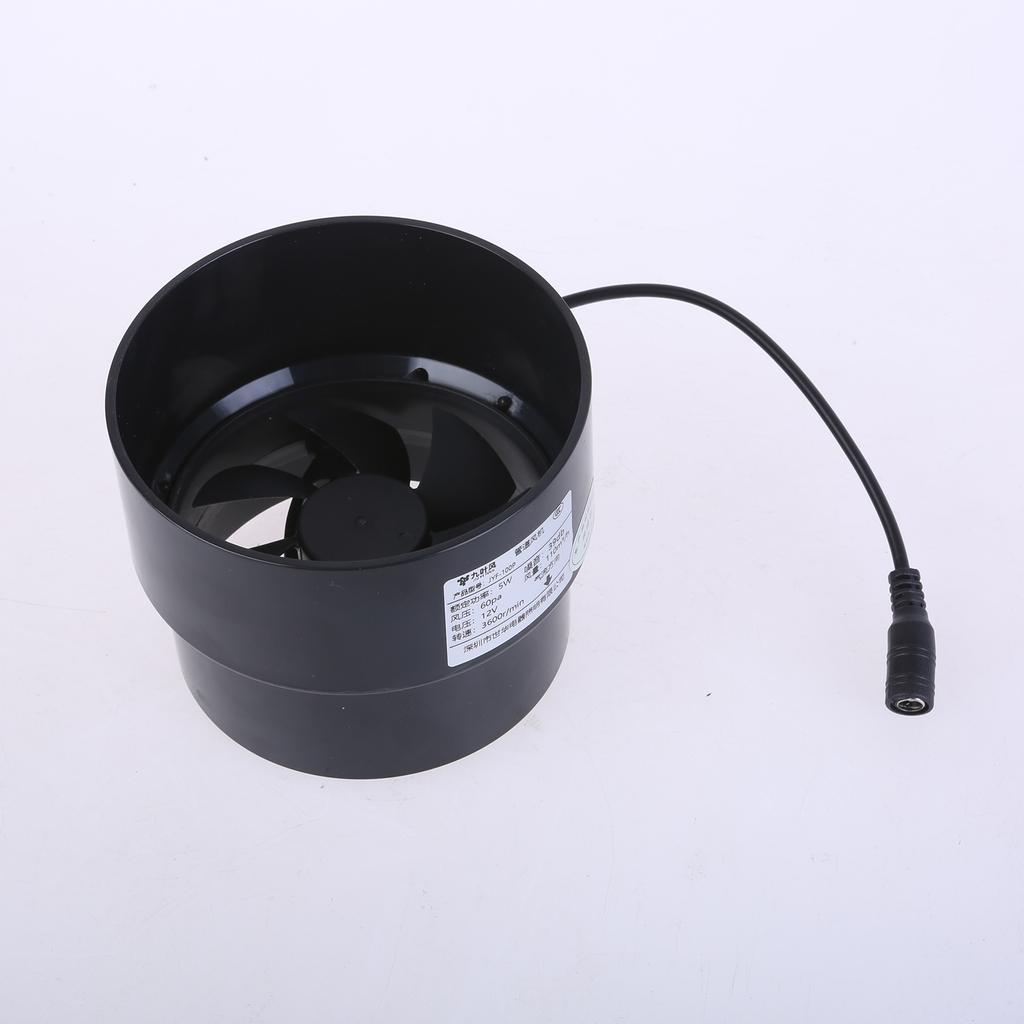 Powerful 12V Ventilator Air Duct Fan 4inch Pipe Vent for Bathroom Toilet Kitchen Air Extractor Adjust Speed