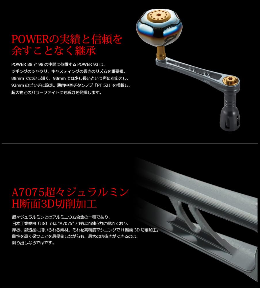 LIVRE 11211 Power 93 Daiwa Old Size Compatible Gunmetal Plate Gold G Spinning (Power 93) 4500~5500 (new 8000~14000) + PW93-D455-GMG [Large Reel/custom