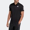 Adidas Рубашка-поло для тенниса с однотонным логотипом, мужские топы, черные HB6224