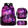 Kpop Hunter Witch Trio Set  Trendy School Bag Multipurpose Pencil Case Crossbody Bag Three-in-One Student Backpack