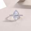 Factory Price Jewelry New Design Luxury S925 Silver Women Fine Rings 3ct Marquise Cut Moissanite Ring