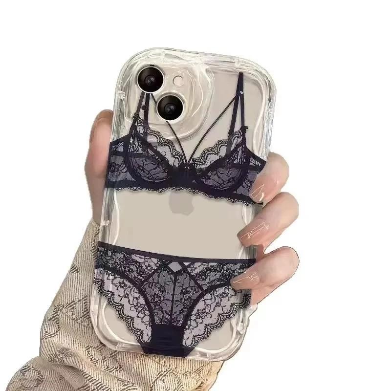 Fashion Sexy Lace Phone Case For Xiaomi Redmi 15 15C 14C 13C 12C 10C K50 K40 Note 14 13 12 11 10 9 Pro Plus 4G 5G Soft TPU Cover