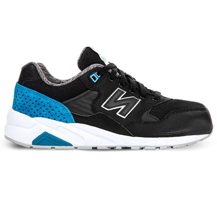 New Balance NB 580 Retro Fabric Low-Top Marathon Running Shoes Unisex Sneaker Black Blue MRT580MN