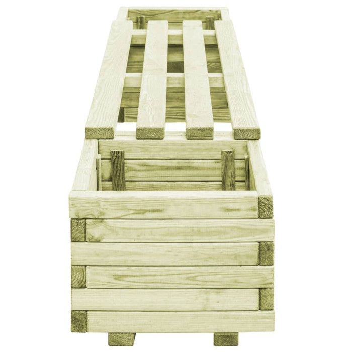 VidaXL Banc de jardin à jardinières Bois de pin imprégné