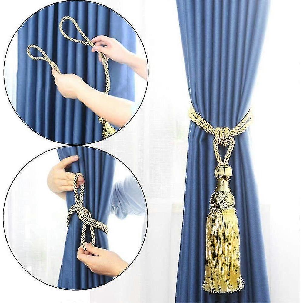 2pcs Tiebacks Curtain Tassels Curtain Tiebacks Tassels Curtain Tiebacks Tassels Gold, Tiebacks For Curtains