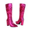 Q/New High-heeled Boots for Autumn and Winter, Fashionable Oversized Thick Heeled Women's Boots