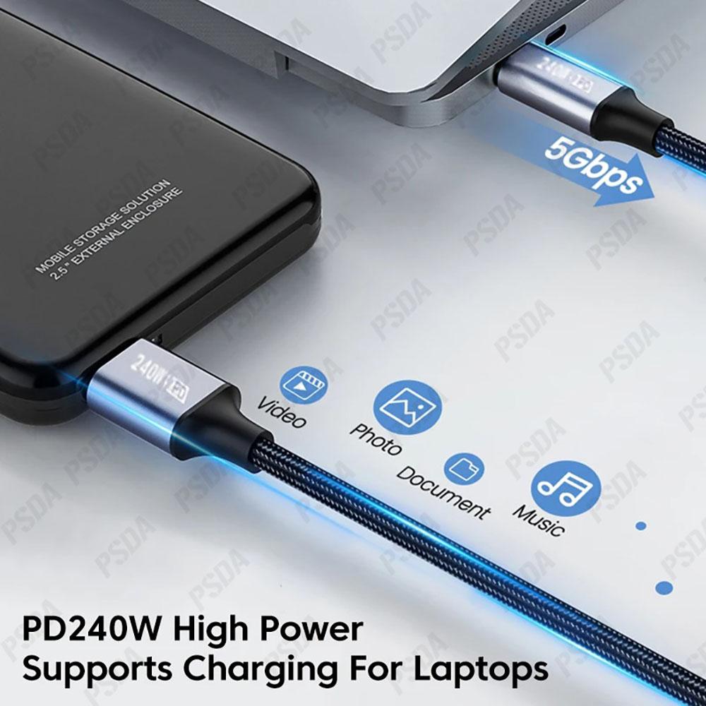 PD 240W Fast Charging Cable USB C to Type C Data Cable for iPhone 15 14 13 12 Pro Max Xiaomi Samsung Huawei