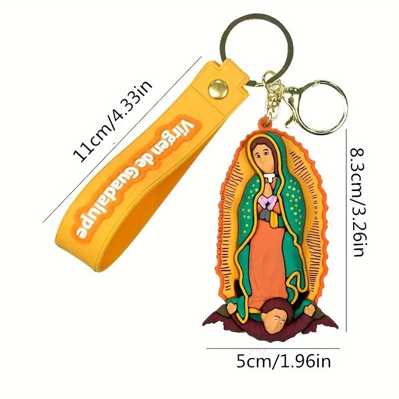 Jesus Virgen de Guadalupe Anime Keychain Foreign Backpack Pendant Friends Holiday Gift Christian Catholic
