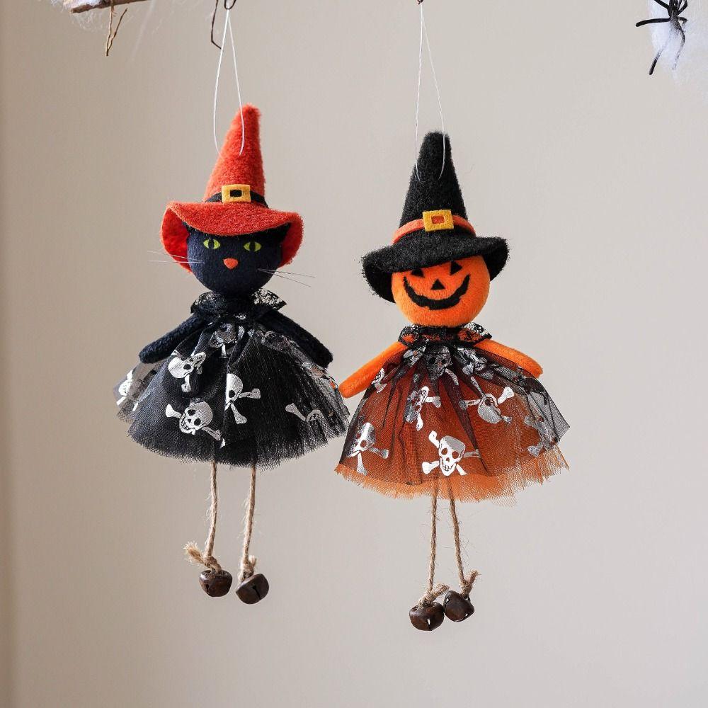 Haunted Black Cat Hangings Pendant Pumpkin/Black Cat Halloween Ornament Kids Gift