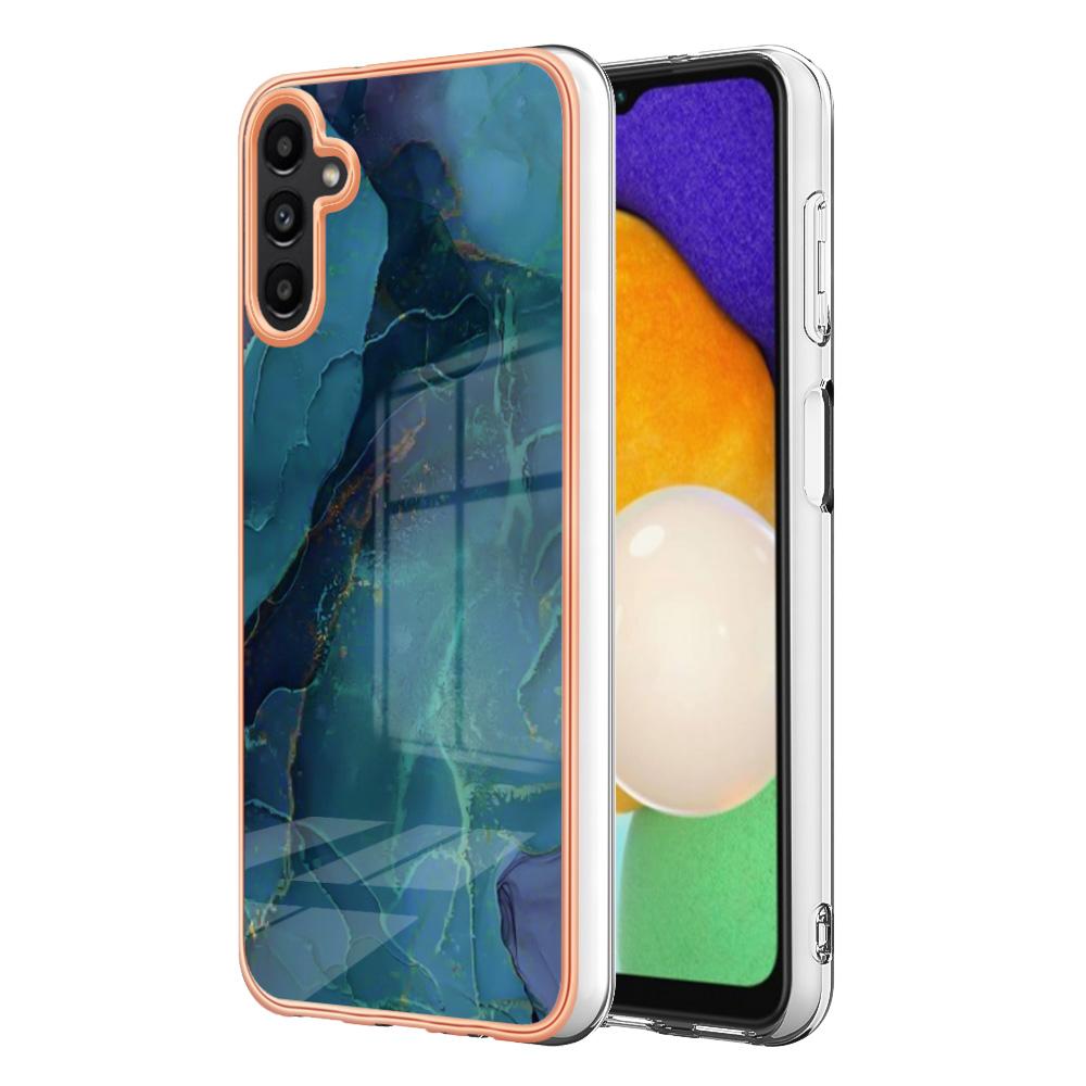 Для Samsung Galaxy A56 5G Чехол из ТПУ Мраморный узор 2,0 мм Гальваническое покрытие Задняя крышка телефона