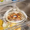 Прозрачный экран от брызг для микроволновки с ручкой Жаростойкая крышка Кухонный аксессуар Крышка для тарелки в микроволновке Пластиковая текстура