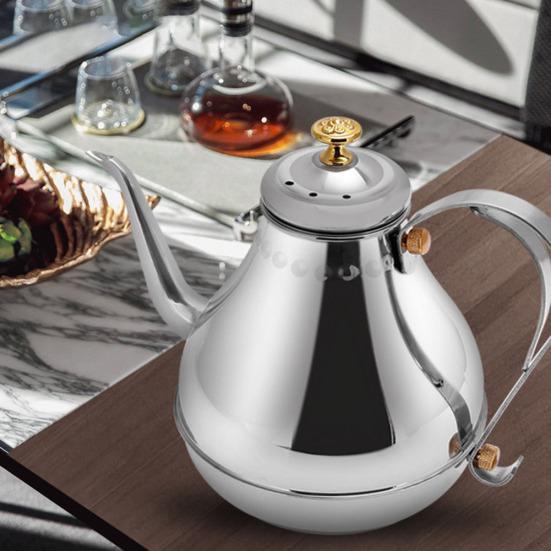 Чайник для кофе, чая из нержавеющей стали, ситечко для заливки чайника, фильтрующий горшок