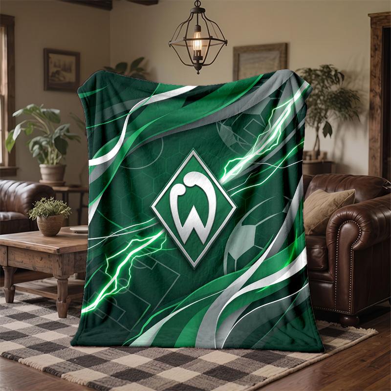 Werder Bremen Football Print Flannel Blanket Soft Warm Sofa Bed Throw Blanket For Home Office Bedroom
