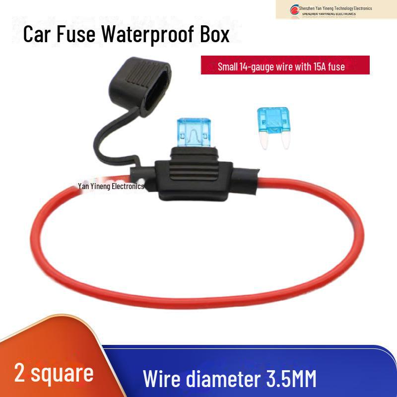 Водонепроницаемый автомобильный блок предохранителей с 30-сантиметровым проводом и держателем предохранителя